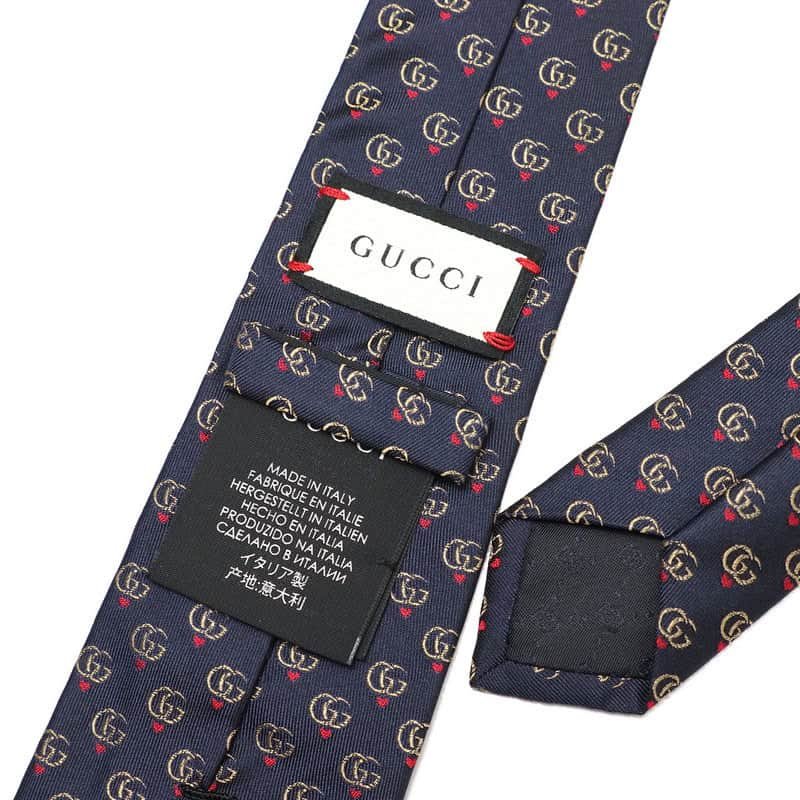 GUCCI tie silk Navy | AlmaBagz