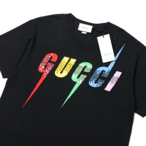 GUCCI Short sleeve T-shirt 539081 cotton black M（170/92Y） | AlmaBagz