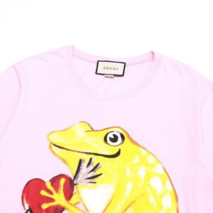 GUCCI Short sleeve T-shirt cotton pink M | AlmaBagz