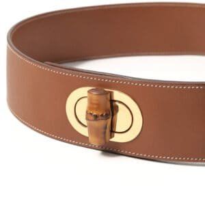 GUCCI belt 037 098 0309 Genuine Leather Brown gold 70・28 | AlmaBagz