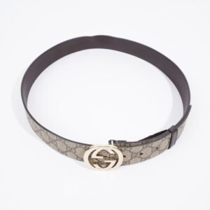 Gucci Interlocking G Belt GG Supreme Leather 95cm 34" | AlmaBagz