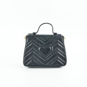 Gucci Marmont Black Top Handle | AlmaBagz