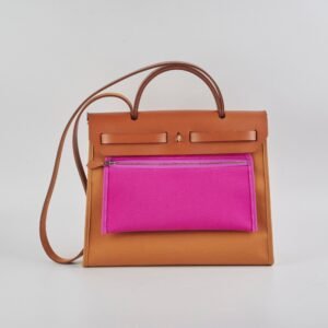 Hermes Herbag 31 Dune/Magnolia - Z Stamp | AlmaBagz