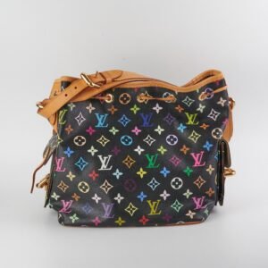 Louis Vuitton Black Multicolour Bucket Bag | AlmaBagz