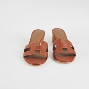Hermes Oasis Gold Sandals Size 38.5 | AlmaBagz