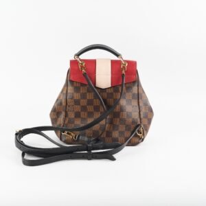 Louis Vuitton Clapton Damier Ebene Red Backpack | AlmaBagz