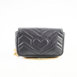 Gucci Super Mini Marmont Black | AlmaBagz