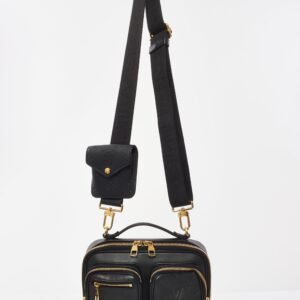 Louis Vuitton Black Monogram Empreinte Leather Utility Crossbody Bag | AlmaBagz