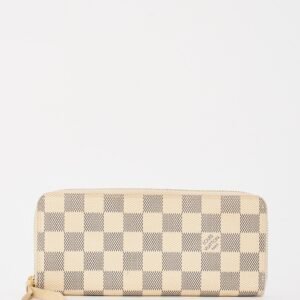 Louis Vuitton Damier Azur Canvas Clemence Zippy Wallet | AlmaBagz