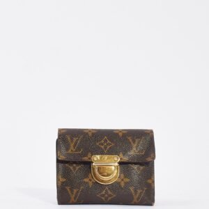 Louis Vuitton Monogram Canvas Joey Pushlock Compact Wallet | AlmaBagz