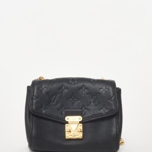 Louis Vuitton Black Leather Empreinte Saint Germain BB Crossbody Bag | AlmaBagz