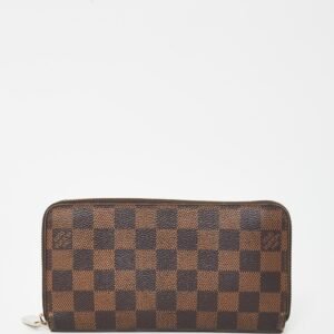 Louis Vuitton Damier Ebene Coated Canvas Long Zip Wallet | AlmaBagz