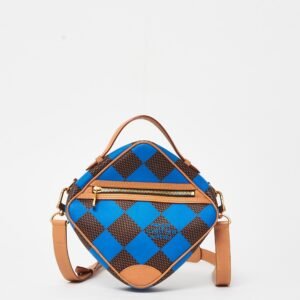 Louis Vuitton Blue & Coated Canvas Chess Messenger Crossbody Bag - Défilé Homme P/É24 | AlmaBagz