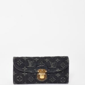 Louis Vuitton Denim Monogram Neo Flap Wallet | AlmaBagz