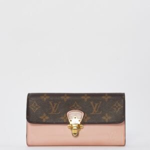 Louis Vuitton Monogram Canvas & Pink Patent Leather Cherrywood Wallet | AlmaBagz