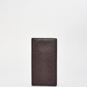 Louis Vuitton Brown Leather Taiga Checkbook Wallet | AlmaBagz