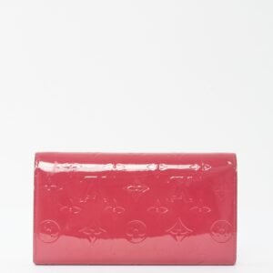 Louis Vuitton Red Fuchsia Monogram Vernis Chain Wallet | AlmaBagz
