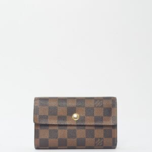 Louis Vuitton Damier Ebene Canvas Trifold French Wallet | AlmaBagz