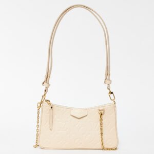 Louis Vuitton Cream Monogram Empreinte Easy Pouch On Strap Crossbody Bag | AlmaBagz
