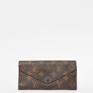 Louis Vuitton Monogram Canvas & Blue Josephine Wallet | AlmaBagz