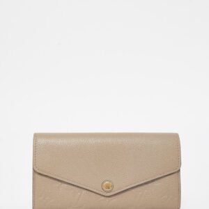 Louis Vuitton Monogram Taupe (Turtledove) Empreinte Leather Sarah Wallet | AlmaBagz