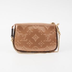 Louis Vuitton Mini Pochette Vernis Rose Gold | AlmaBagz