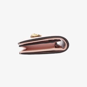 Gucci Signature Crystal Cat Wallet Card Holder Candy Pink Leather | AlmaBagz
