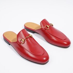 Gucci Princetown Red Leather EU 38 UK 5 | AlmaBagz