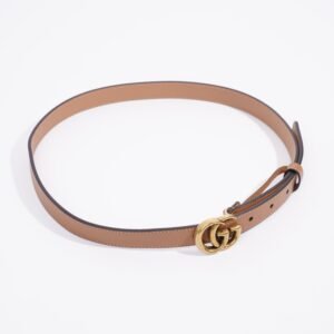 Gucci Marmont Belt Tan Leather 75cm 30" | AlmaBagz