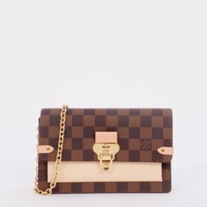 Louis Vuitton Damier Ebene Vavin Chain Wallet | AlmaBagz