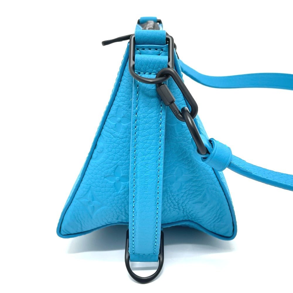 LOUIS VUITTON Shoulder Bag M55925 Monogram Ann Platt Leather blue Monogram Ann Platt Triangle Messenger mens Used | AlmaBagz - Image 2