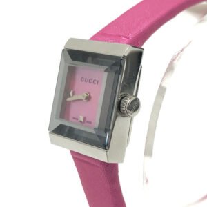 GUCCI Watches Quartz 128.5 Stainless Steel , Leather Silver G frame pink dial Women Used | AlmaBagz