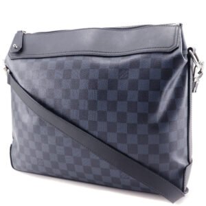 LOUIS VUITTON Shoulder Bag N41348 Damier Cobalt Black / navy Messenger Greenwich | AlmaBagz