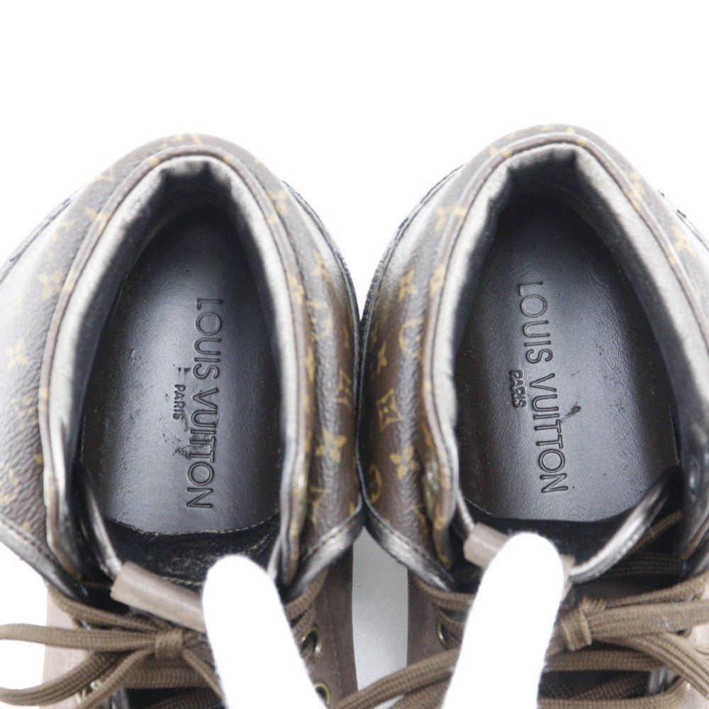 LOUIS VUITTON sneakers leather Brown High cut Blair line 37 | AlmaBagz - Image 5