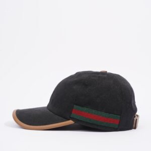 Gucci GG Supreme Baseball Cap Black / GG Supreme / Gucci Stripe Cotton Small | AlmaBagz