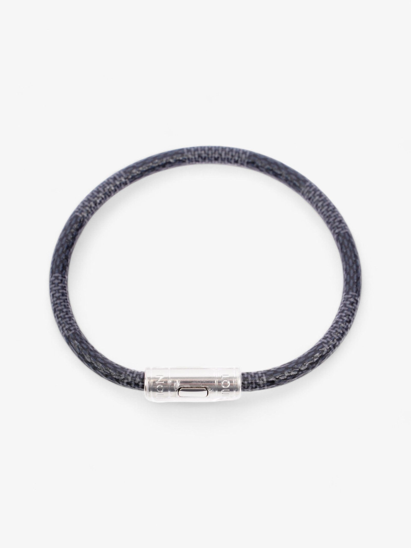 Louis Vuitton Keep It Bracelet Damier Graphite / Silver Canvas | AlmaBagz
