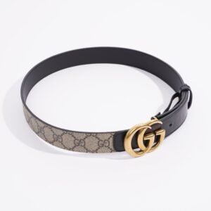 Gucci Marmont Belt Supreme / Black Canvas 75cm 30" | AlmaBagz