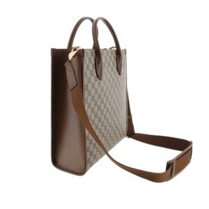 Gucci Interlocking G Handbag Brown GG Supreme Canvas | AlmaBagz