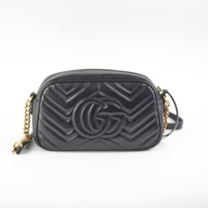 Gucci Marmont Camera Bag Small Black | AlmaBagz