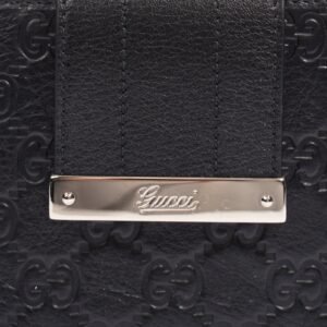 Gucci Bifold Wallet Black GG Supreme Leather | AlmaBagz