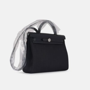 Hermès Hermes - Herbag 31 - Noir Canvas / Hunter PHW - Brand New | AlmaBagz