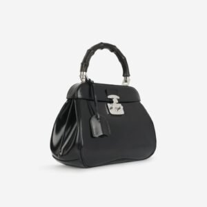 Gucci Gucci - Lady Lock Top Handle - Black Calfskin SHW - | AlmaBagz