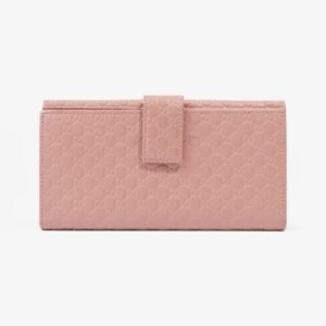 Gucci Microguccissima Continental Wallet Pink Guccissima Embossed Leather | AlmaBagz