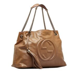 GUCCI Medium Patent Soho Chain Tote Tote Bag | AlmaBagz