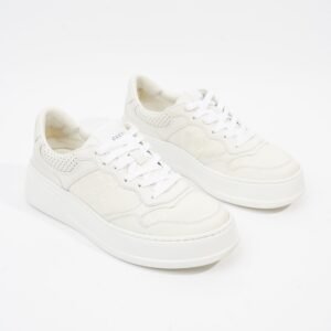 Gucci GG Embossed White Leather EU 38 UK 5 | AlmaBagz