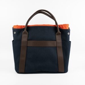 Hermes Canvas The Grooming Bag Navy | AlmaBagz