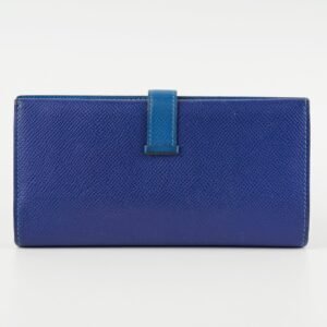 Hermes Bearn Wallet Epsom Blue Mykonos | AlmaBagz