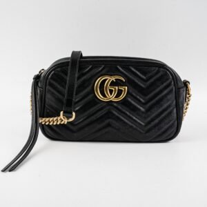 Gucci Marmont Camera Bag Black | AlmaBagz
