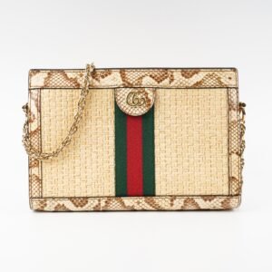 Gucci Ophidia Raffia Snakeskin Bag | AlmaBagz