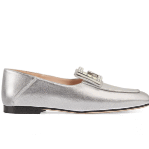 Gucci Collapsable Madelyn Crystal GG Loafers in Silver | AlmaBagz
